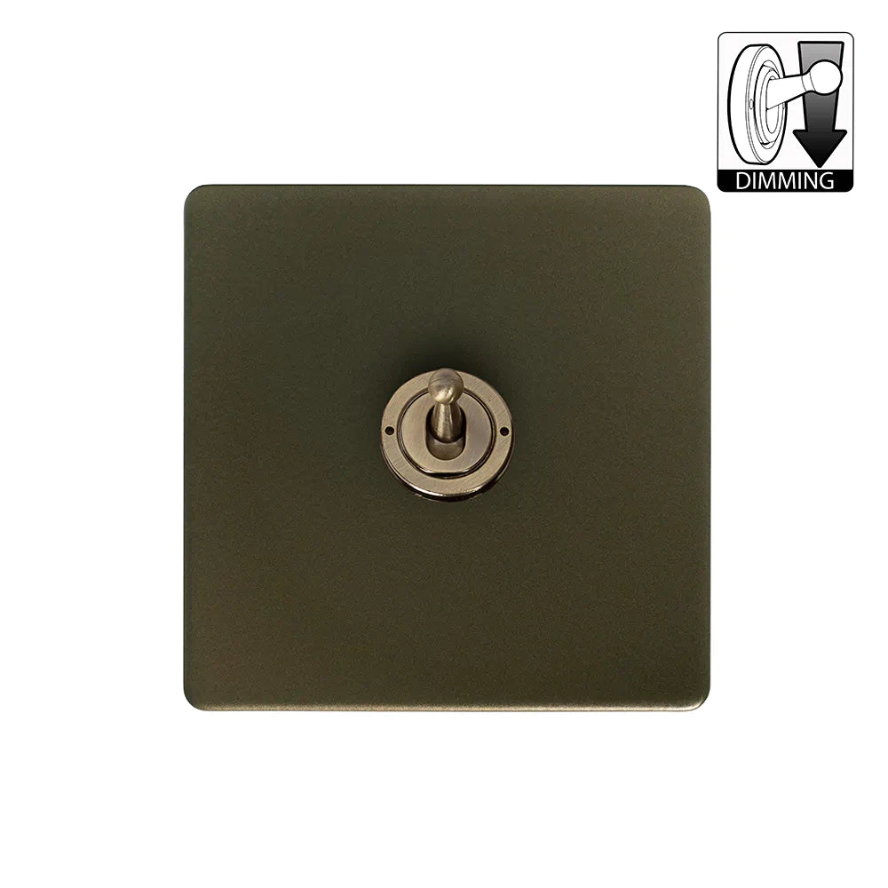 Soho Lighting 1 Gang Dimming Toggle Switch - Bronze - Uneeka