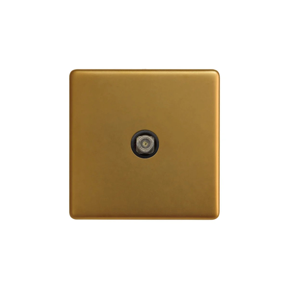 Soho Lighting 1 Gang Satellite Socket Antique Gold Uneeka