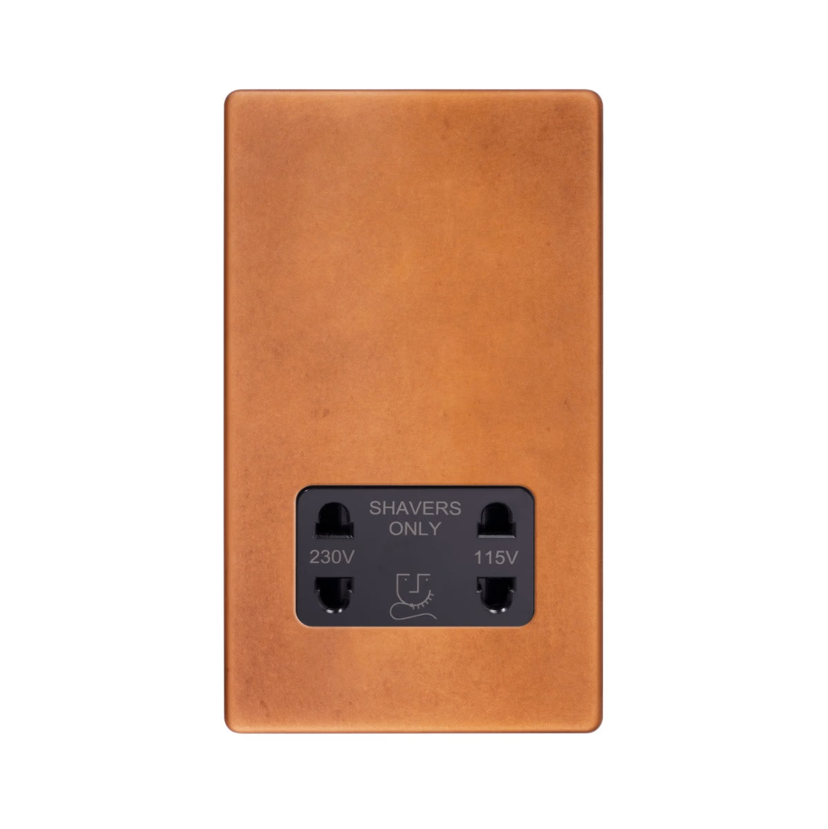 Soho Lighting 1 Gang Shaver Socket Antique Copper Uneeka