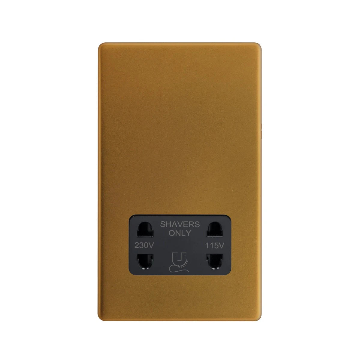 Soho Lighting 1 Gang Shaver Socket Antique Gold Uneeka