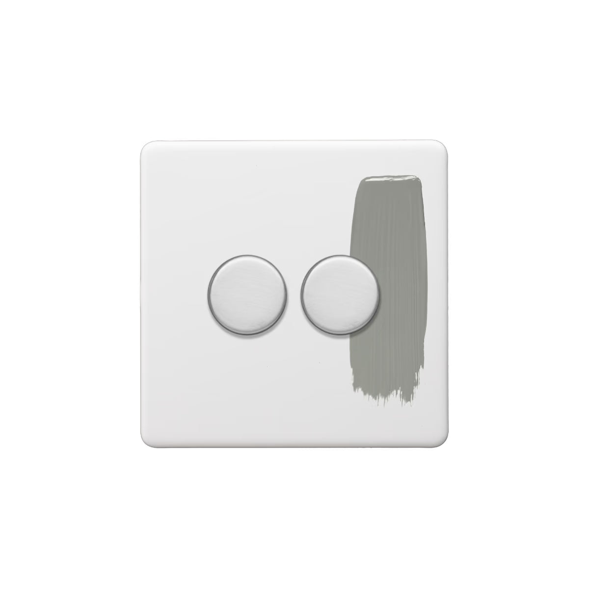 Soho Lighting 2 Gang 2 Way Intelligent Dimmer Switch - Brushed Chrome Dimmer Uneeka