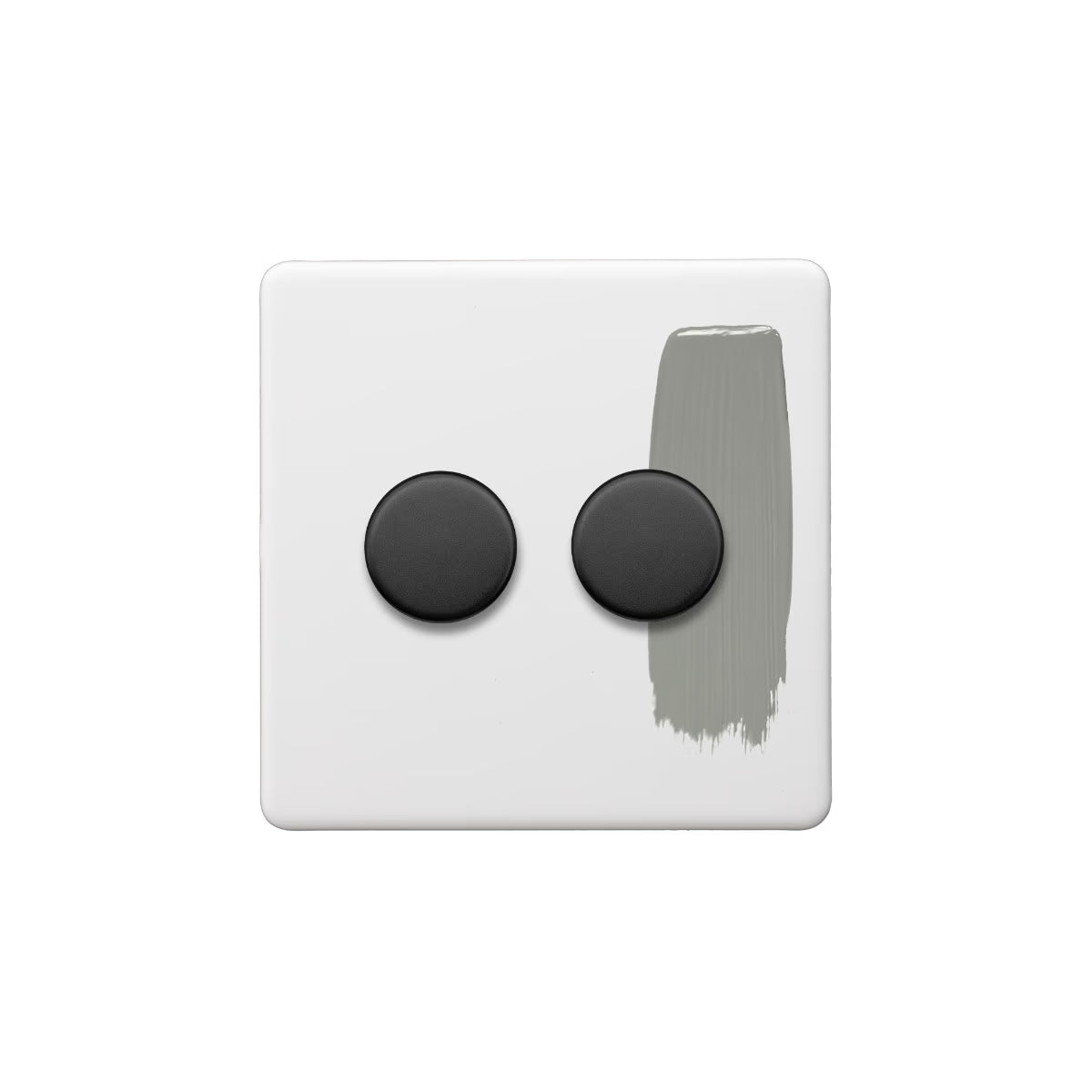 Soho Lighting 2 Gang 2 Way Intelligent Dimmer Switch - Matt Black Dimmer - Uneeka