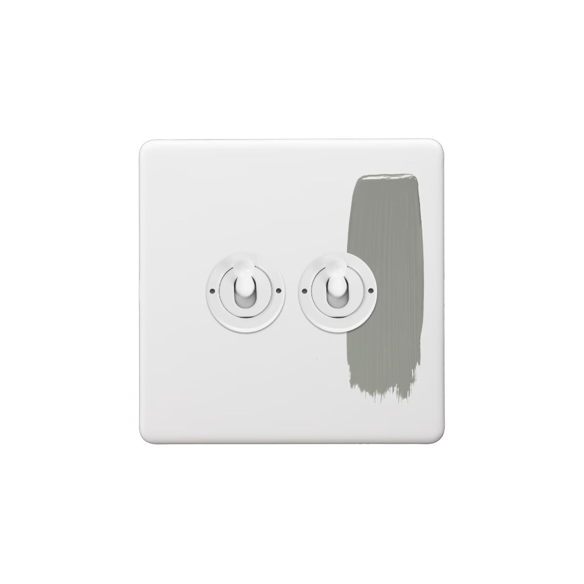 Soho Lighting 2 Gang 2 Way Toggle Switch - Primed & Paintable with White finish - Uneeka