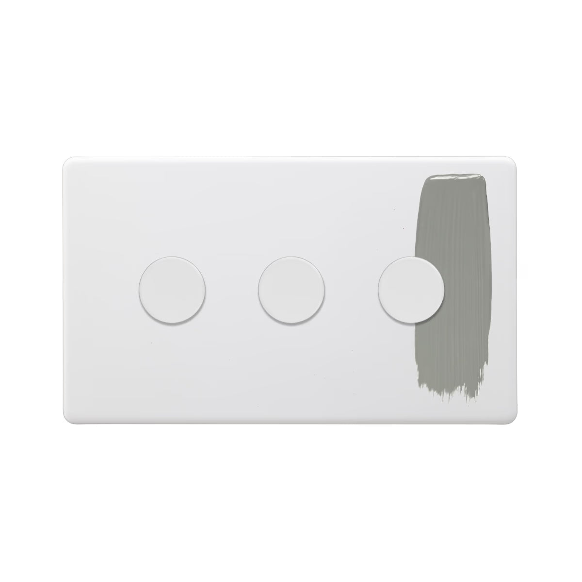 Soho Lighting 3 Gang 2 Way Intelligent Dimmer Switch - Paintable with White Finish Uneeka