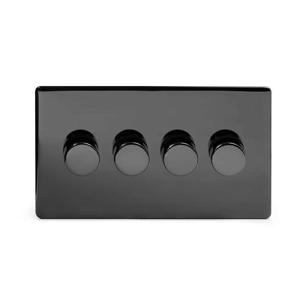 Soho Lighting 4 Gang 2 Way Intelligent Dimmer Switch - Black Nickel - Uneeka