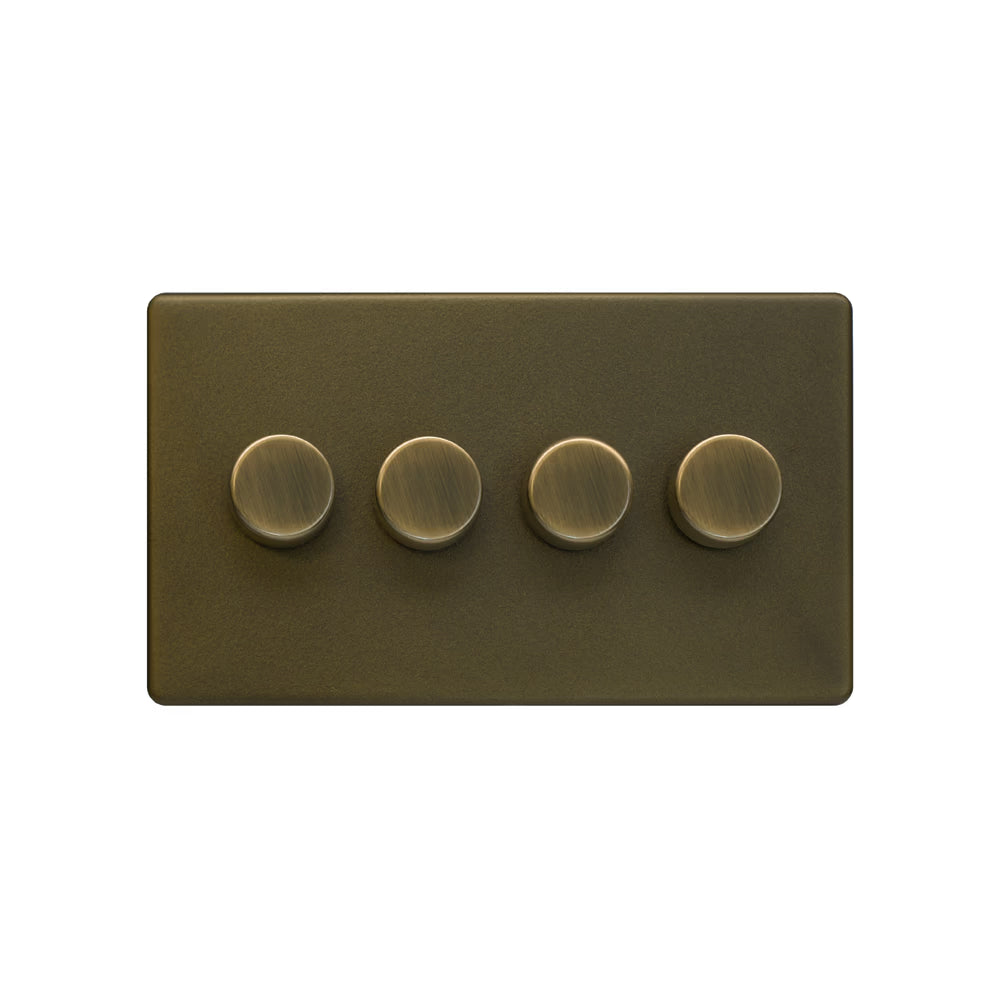 Soho Lighting 4 Gang 2 Way Intelligent Dimmer Switch - Bronze - Uneeka

