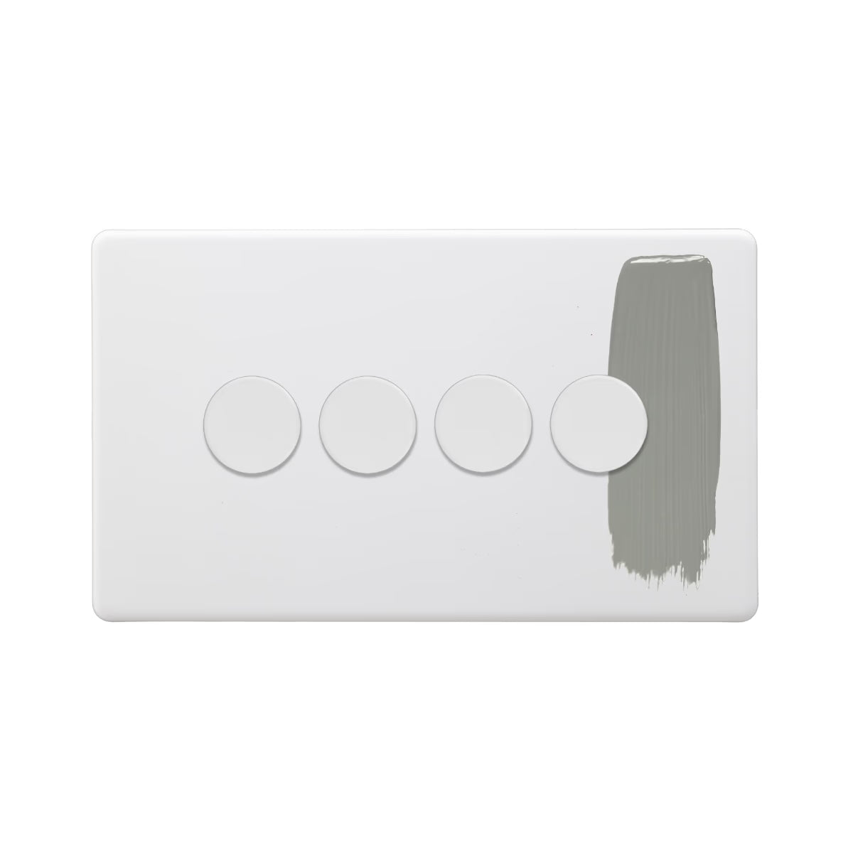 Soho Lighting 4 Gang 2 Way Intelligent Dimmer Switch  - Paintable with White Detail - Uneeka