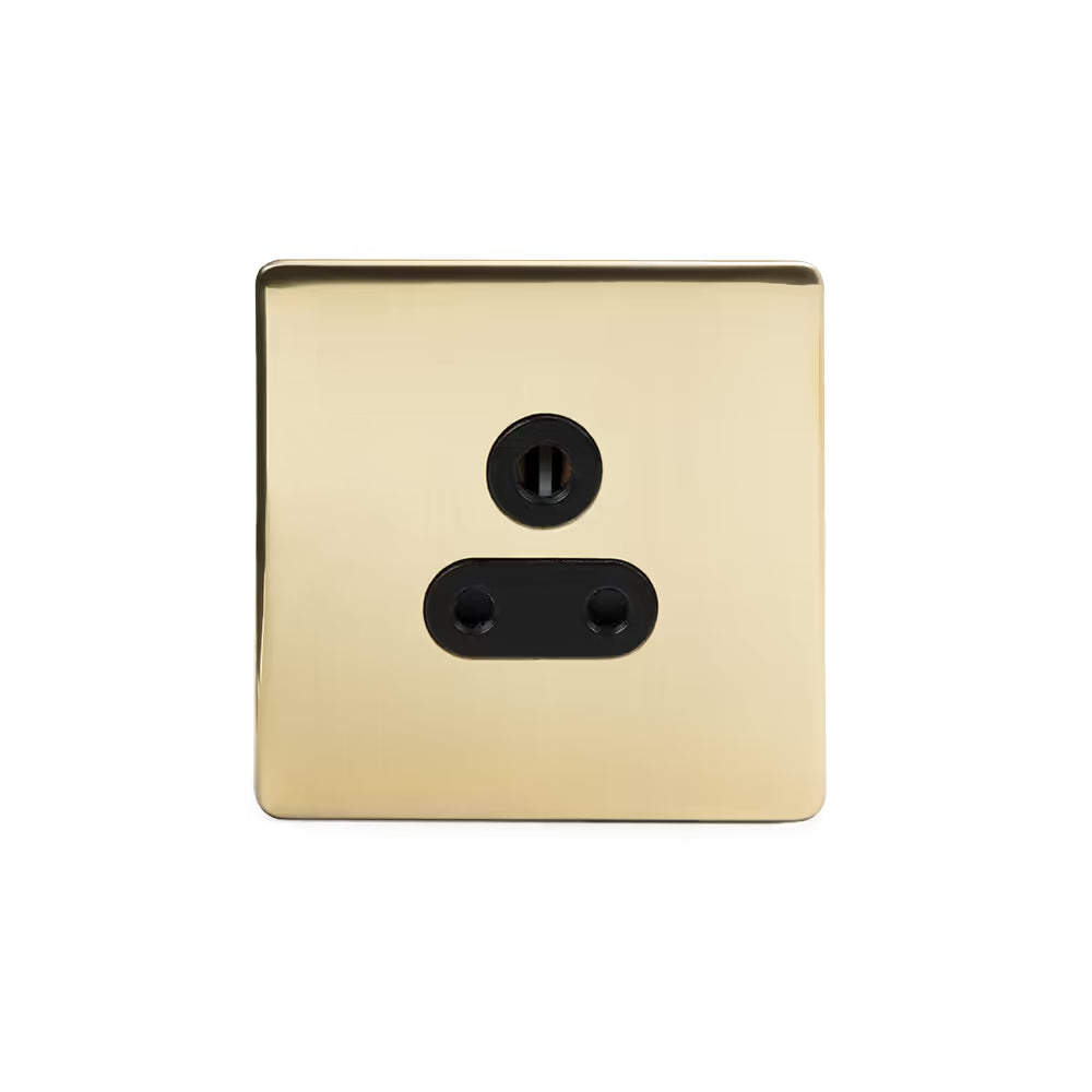 Soho Lighting 5 Amp Light Socket Brushed Brass Black Insert Uneeka