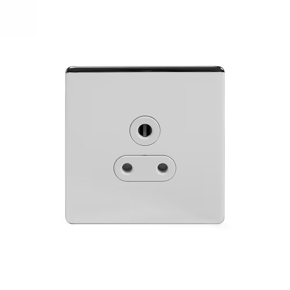 Soho Lighting 5 Amp Light Socket Polished Chrome White Insert Uneeka