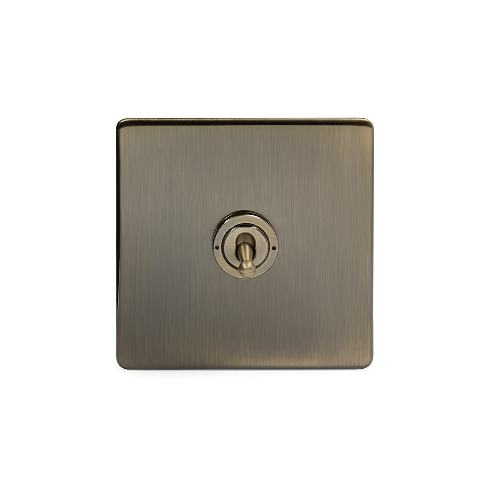 Soho Lighting Sloane 1 Gang 2 Way Toggle Switch - Antique Brass - Uneeka