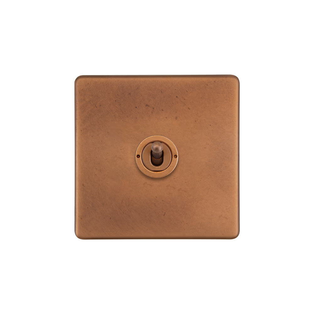 Soho Lighting Sloane 1 Gang 2 Way Toggle Switch - Antique Copper - Uneeka