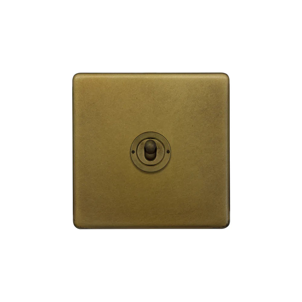 Soho Lighting Sloane 1 Gang 2 Way Toggle Switch - Old Brass - Uneeka
