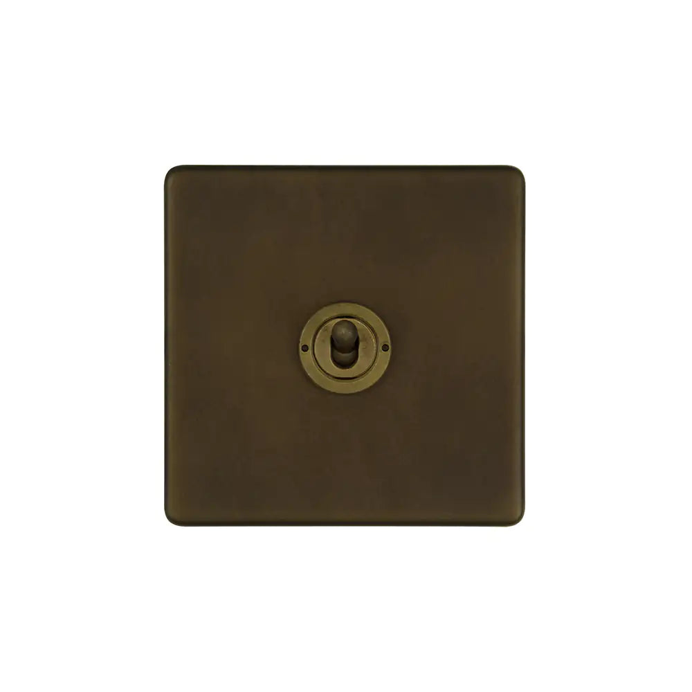 Soho Lighting Sloane 1 Gang 2 Way Toggle Switch - Vintage Brass - Uneeka