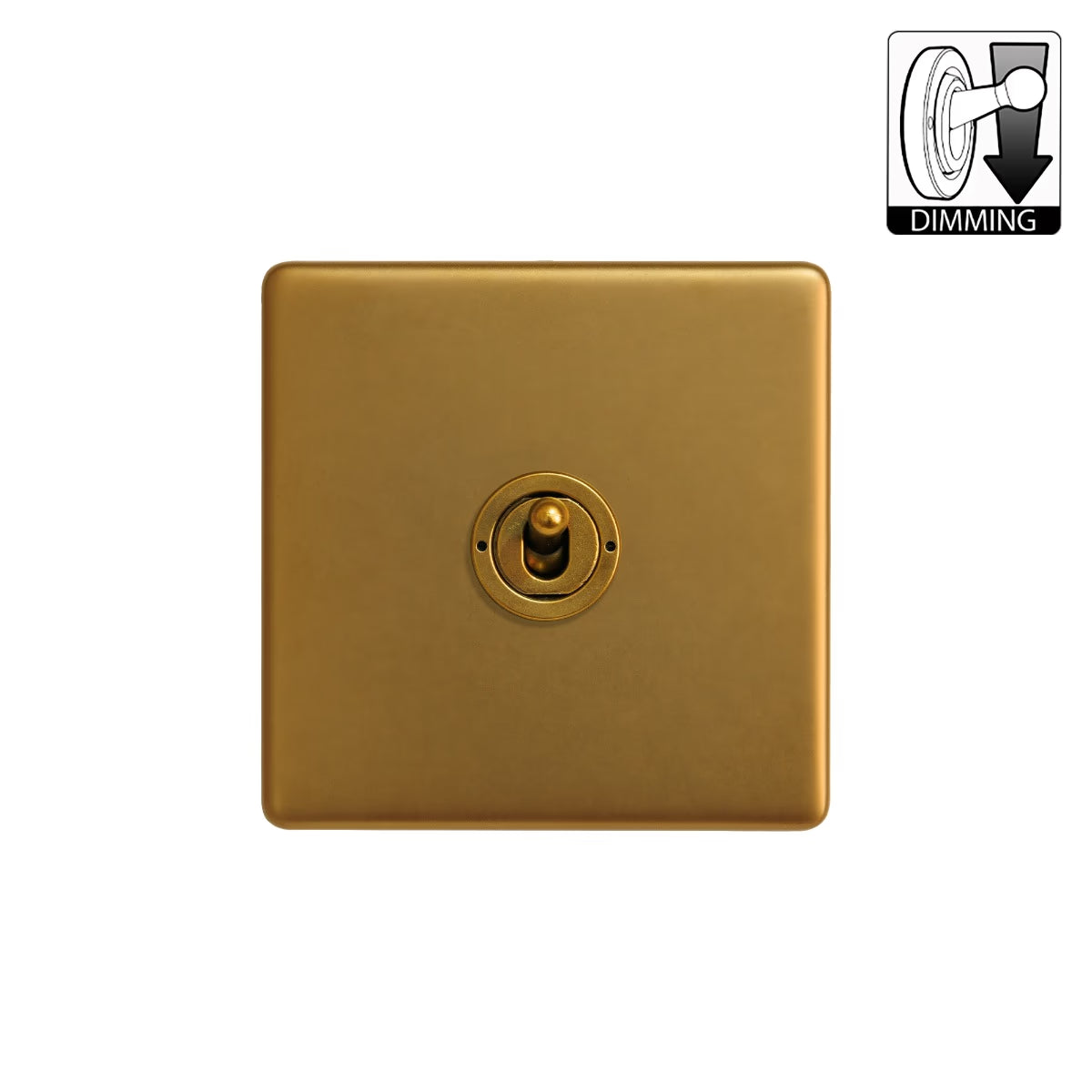 Soho Lighting Sloane 1 Gang Dimming Toggle Switch - Antique Gold - Uneeka