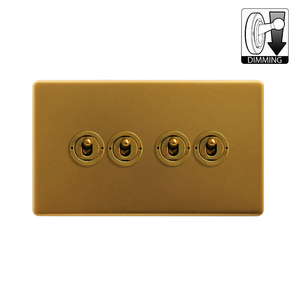 Soho Lighting Sloane 4 Gang Dimming Toggle Switch - SS-SH-20-LTS504-AG - Uneeka