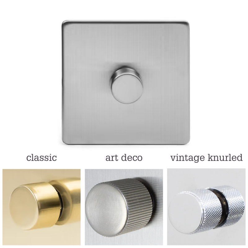 Soho Lighting 1 Gang 2 Way Intelligent Dimmer Switch - 2 Dimmer Options - Polished Chrome Uneeka