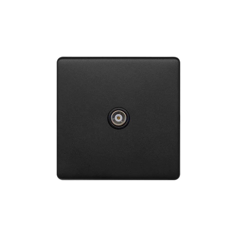 Soho Lighting 1 Gang Satellite Socket | TV Coaxial Aerial | Uneeka