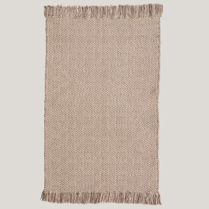 Souk Geometric Hand Woven Rug - Uneeka - Taupe