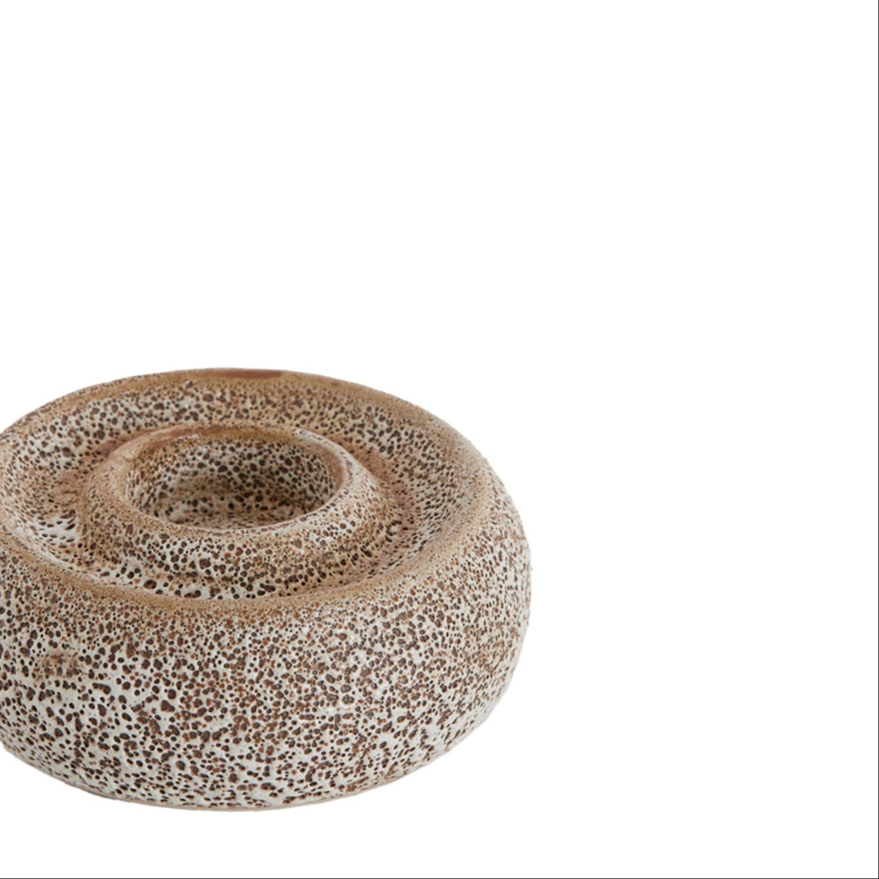 SpeckledCreamCeramicTealightHolderUneeka