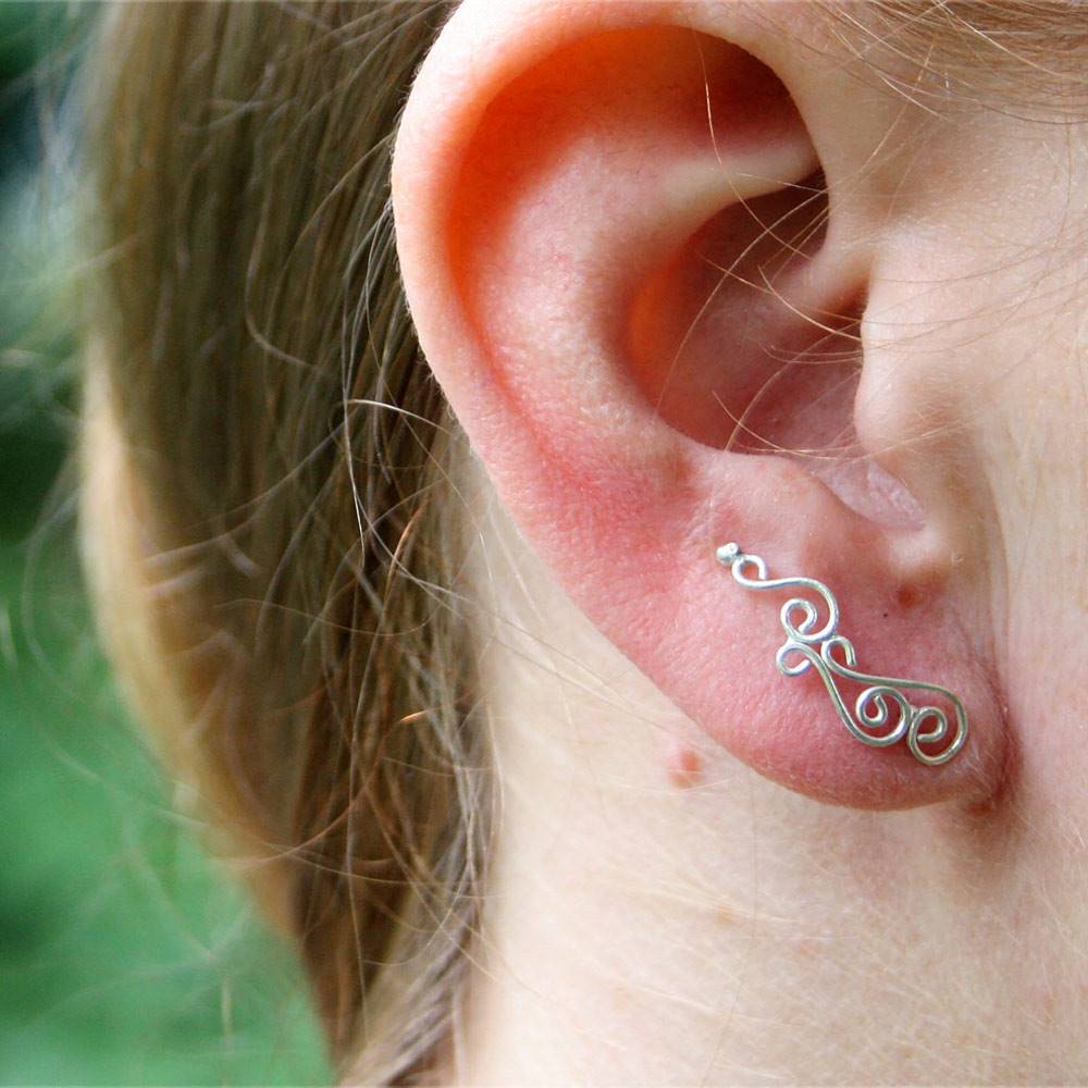 Spiral Style Climber Earrings