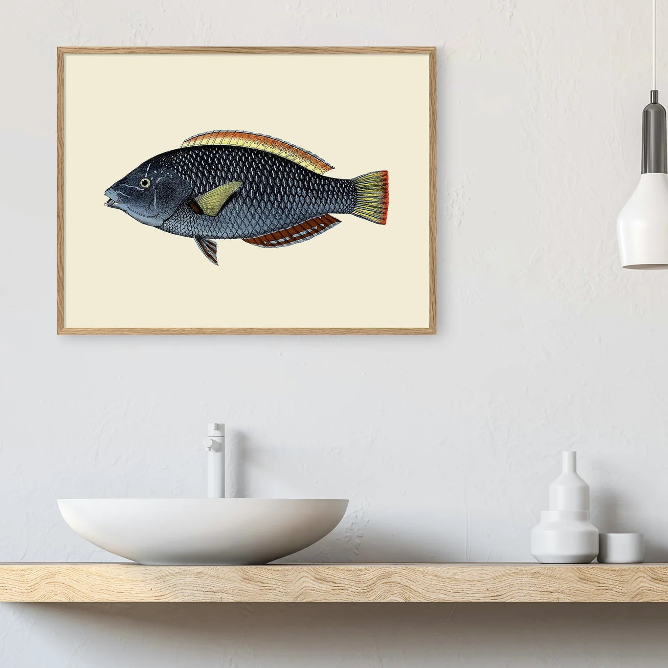 Spotted Wrasse Fish Framed Art Print - OFG 30x40 4006 - Uneeka