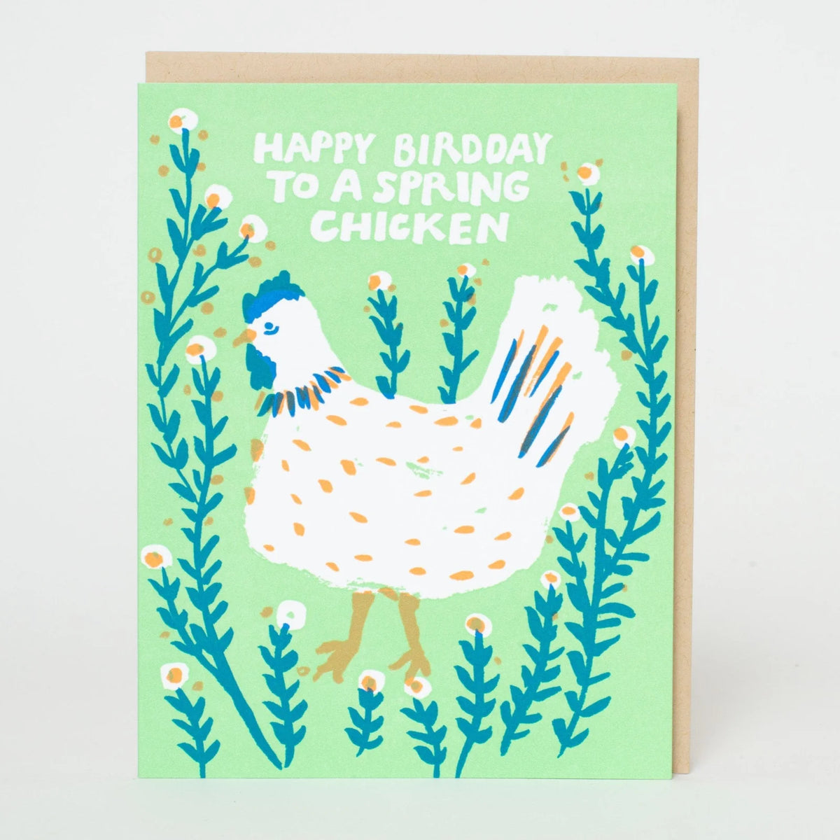 Spring Chicken Birthday Greetings Card - Uneeka