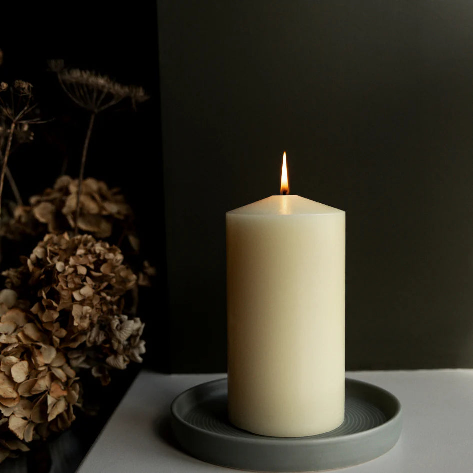 St Eval Sage Ceramic Candle Plate - F01020 - Uneeka