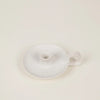St Eval White Speckle Mini Candle Holder with Handle - F01350 - Uneeka