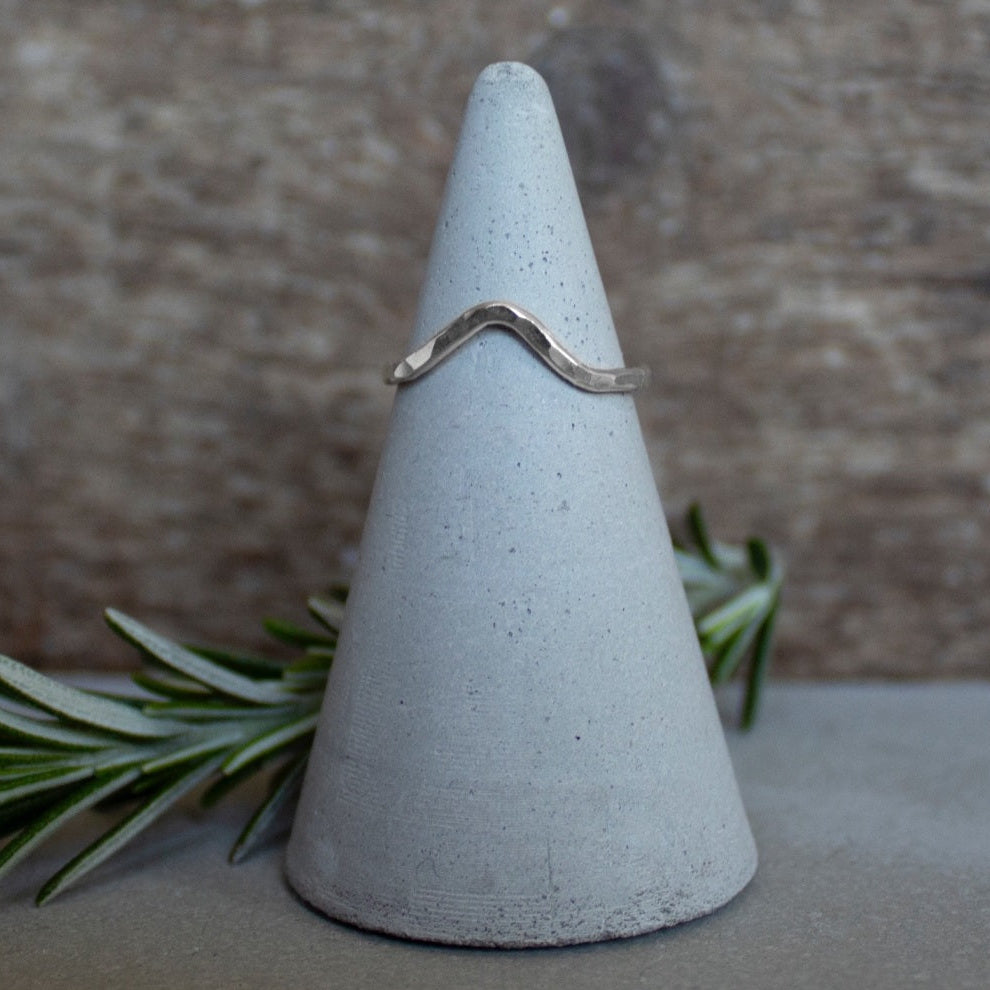 Sterling Silver Chevron Ring - Chevron - Uneeka