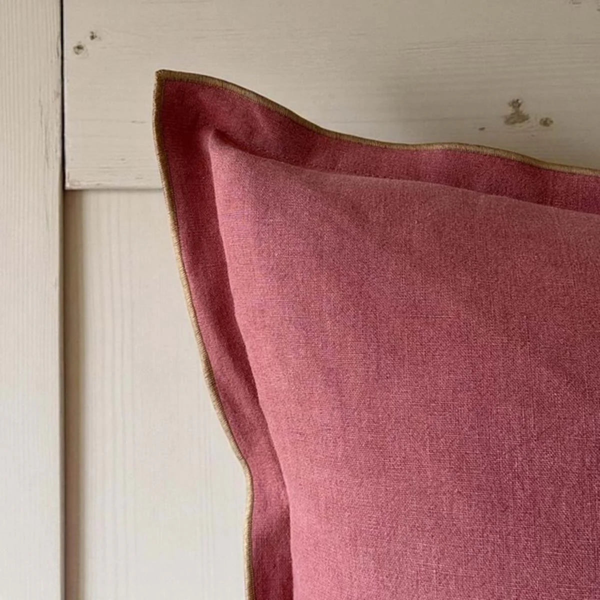 Stonewash Linen Mix Cushion - Pink - Summer Cushions - Uneeka
