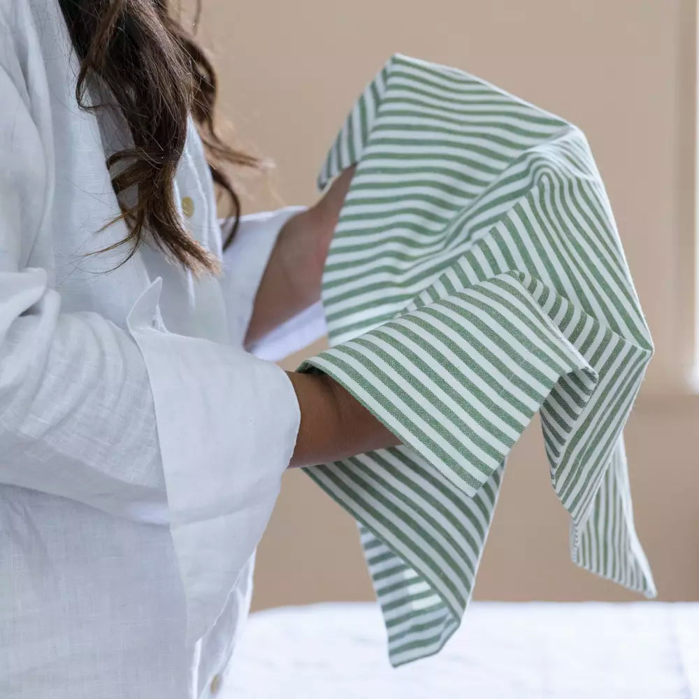 Set of 4 Striped Cotton Napkins