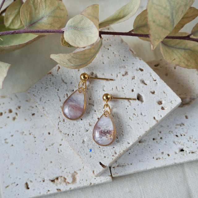 Celestia Gold Teardrop Drop Earrings