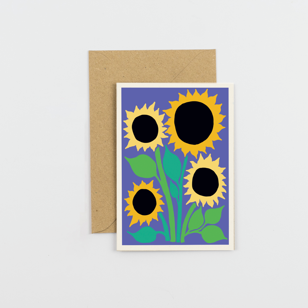 Sunflower Purple Art Card