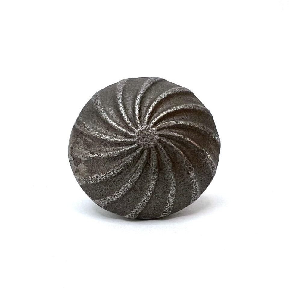 Swirl Cast Antique Iron Cupboard Knob - A203 - Uneeka