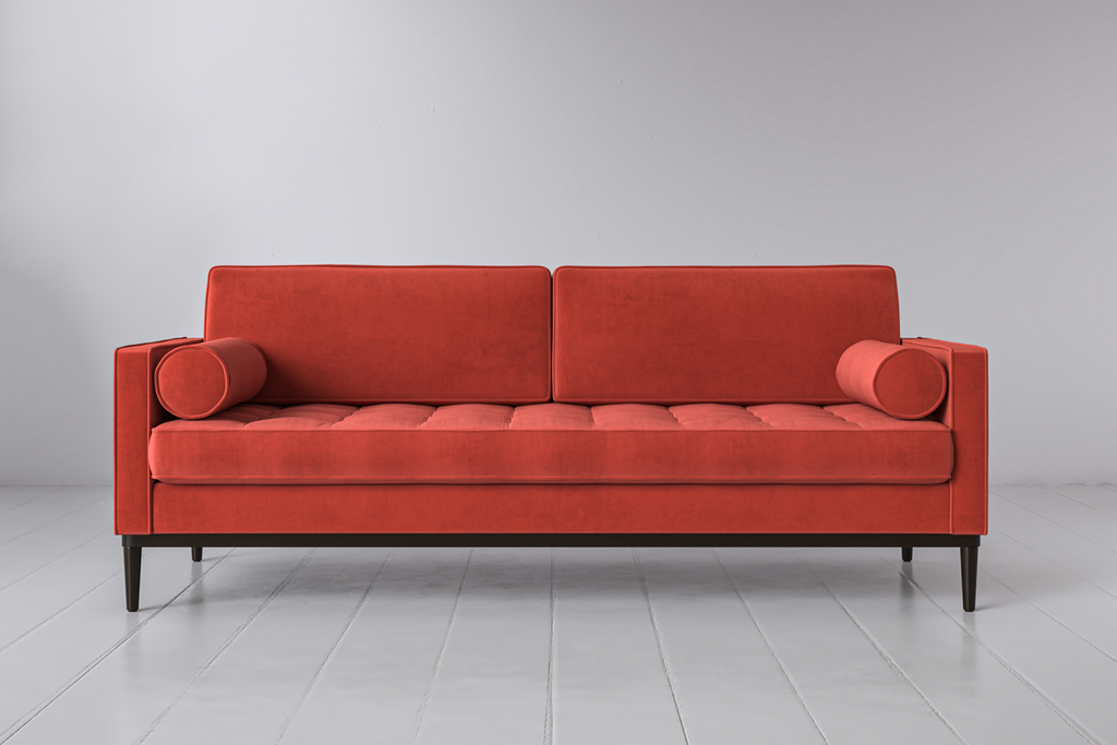 Swyft Model 02 3 Seater Sofa - Coral Eco Velvet