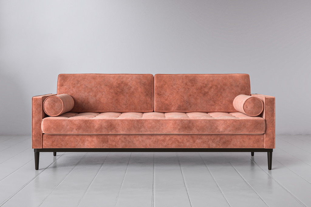 Swyft Model 02 3 Seater Sofa - Terracotta Mottled Velvet