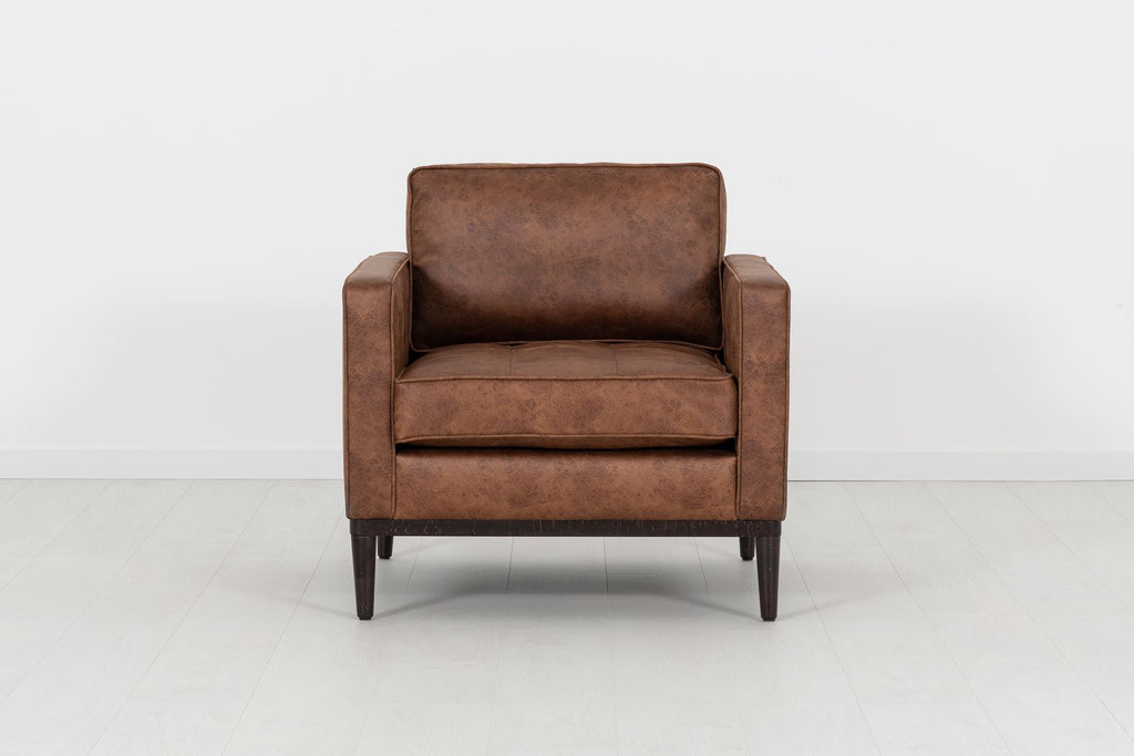 Swyft Model 02 Armchair - Chestnut Faux Leather
