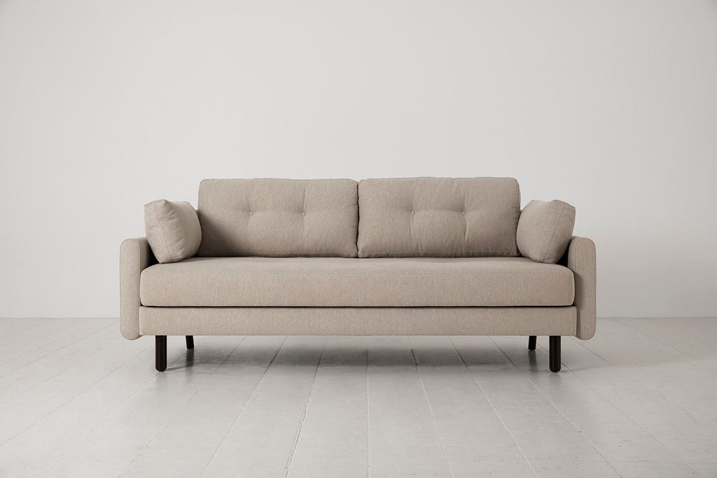 Swyft Model 04 3 Seat Double Sofa Bed - Pumice Linen
