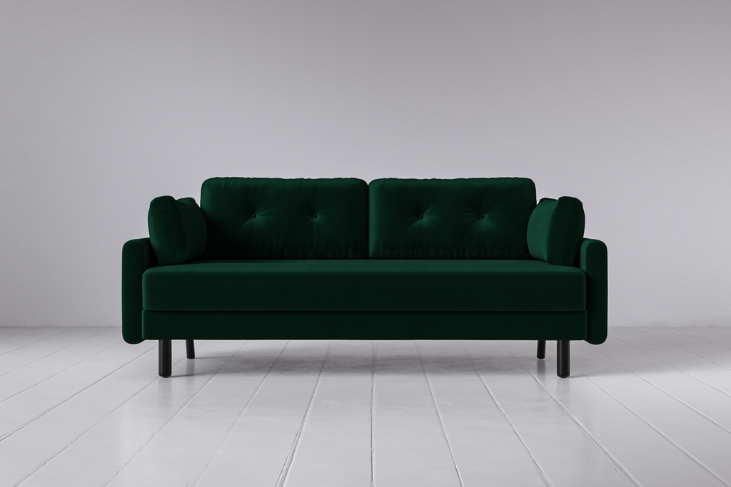 Swyft Model 04 3 Seat Double Sofa Bed - Made To Order Forest Eco Velvet