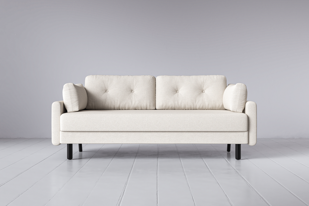 Swyft Model 04 3 Seat Double Sofa Bed - Ivory Boucle