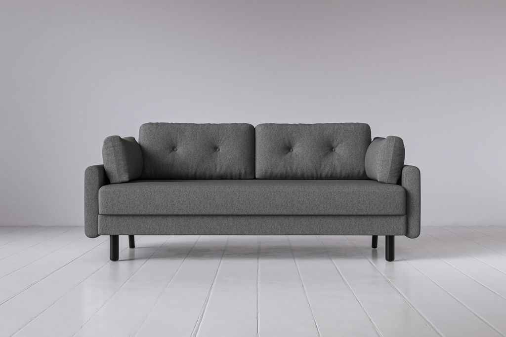 Swyft Model 04 3 Seat Double Sofa Bed - Slate Wool