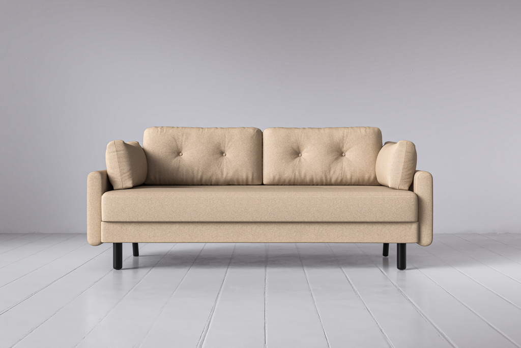Swyft Model 04 3 Seat Double Sofa Bed - Ecru Wool