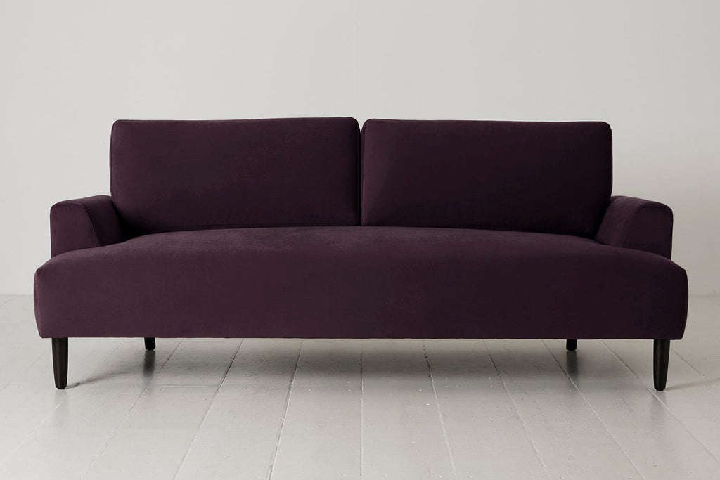 Swyft Model 05 3 Seater Sofa - Made To Order Grape Velvet