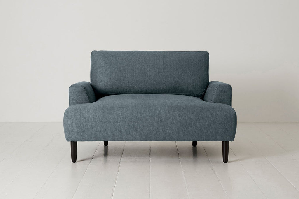 Swyft Model 05 Love Seat - Made To Order Marine Linen