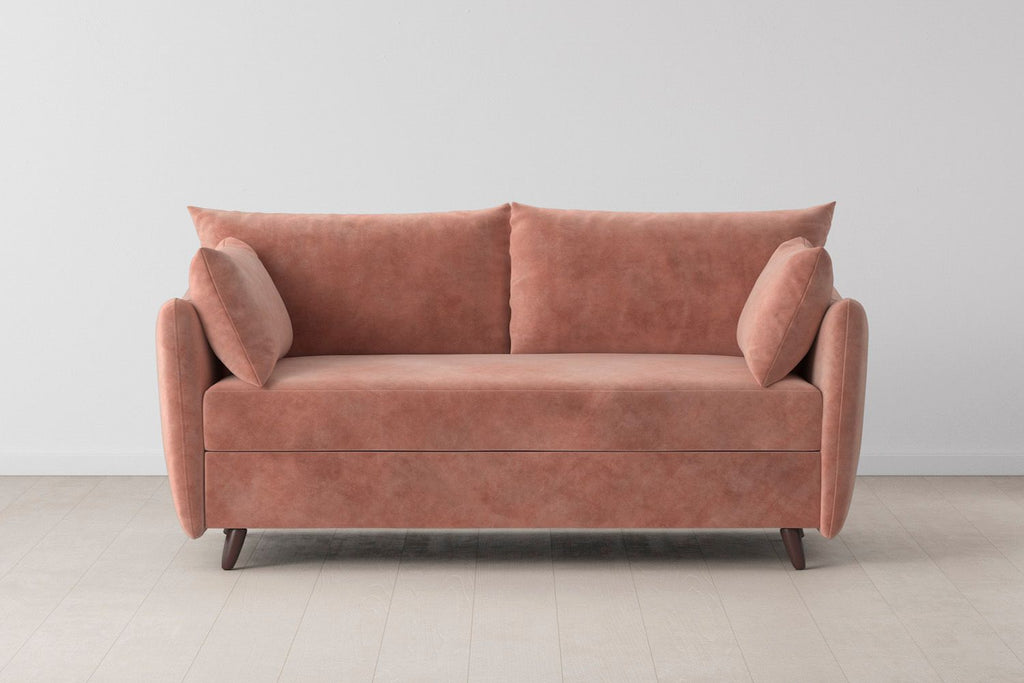 Swyft Model 08 2.5 Seater Sofa Bed - Made To Order Terracotta Mottled Velvet