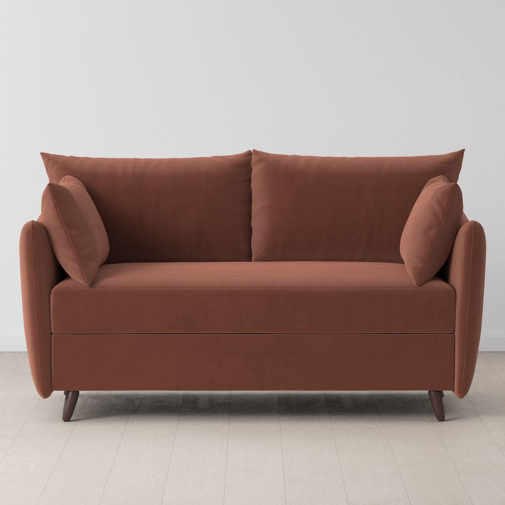 Swyft Model 08 2 Seater Sofa Bed - Made To Order -Brick Velvet - Uneeka