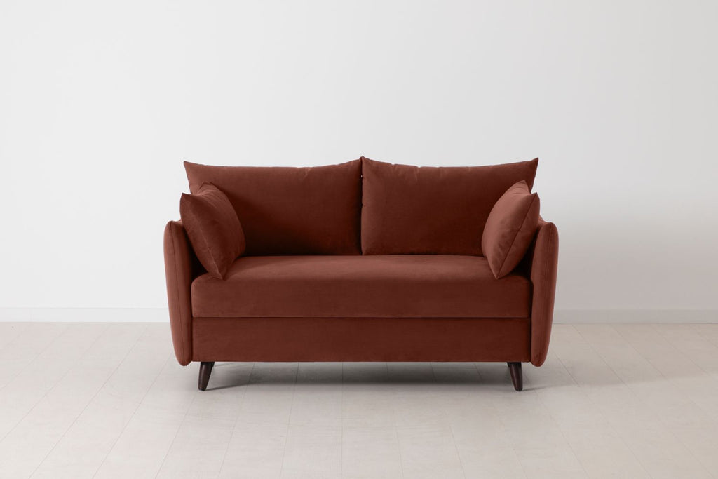 Swyft Model 08 2 Seater Sofa Bed - Made To Order Brick Velvet
