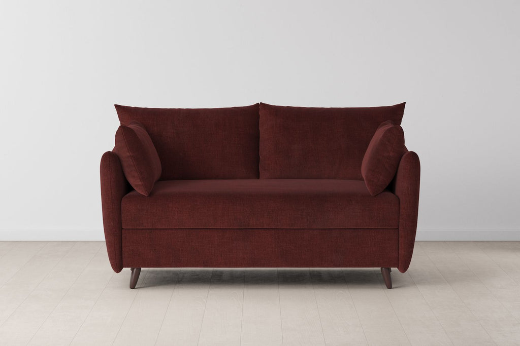 Swyft Model 08 2 Seater Sofa Bed - Made To Order Burgundy Royal Velvet