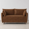 Swyft Model 08 2 Seater Sofa Bed - Made To Order - Faux Leather Chestnut - Uneeka