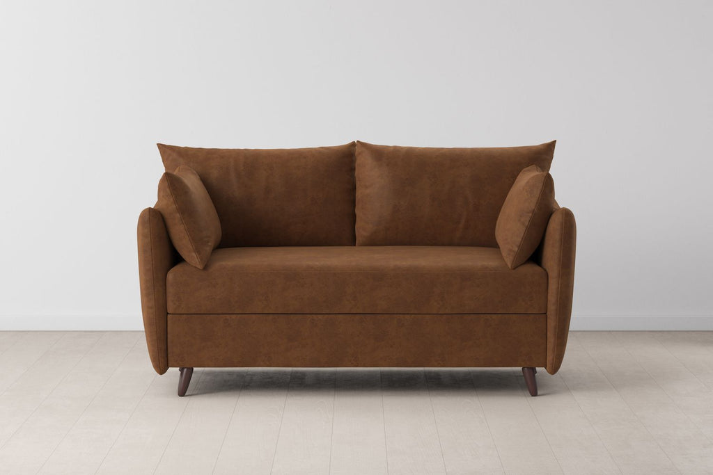 Swyft Model 08 2 Seater Sofa Bed - Made To Order Chestnut Faux Leather